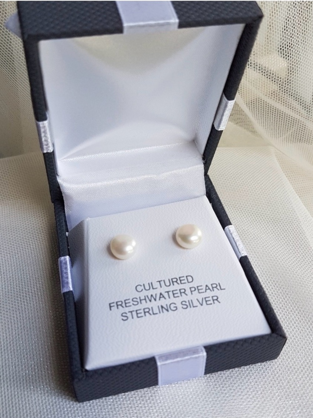 Cultured Freshwater Pearl 925 Sterling Silver Stud Earrings NEW